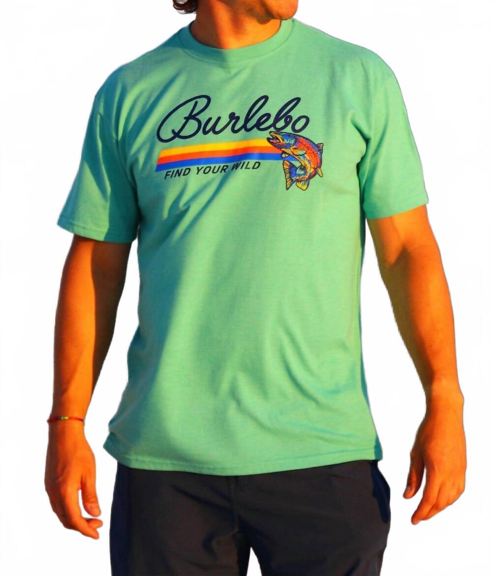 NEW BURLEBO find your wild short sleeve pocket tee in island reef